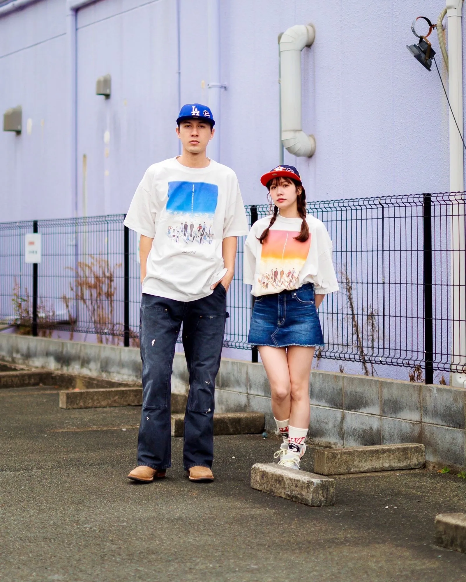 SAINT Mxxxxxx × EVENGELION × GEEKS RULE EV_SS TEE/BLUE/WHT Three-party co-branded Neon Genesis Evangelion co-branded TEE off-white S-XL Made of original OE yarn tube weaving without side seams to distinguish the width of the fabric Original consistent co-branded label/co-branded wash mark/little angel anti-counterfeiting label Top-notch printing technology Repeated pattern making, closely following the original details